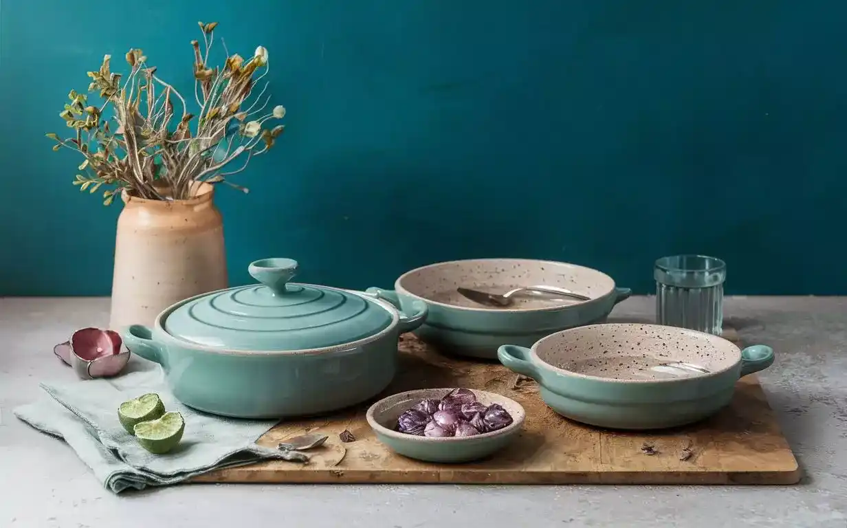 Ceramic Bakeware Set with Glaze Finish